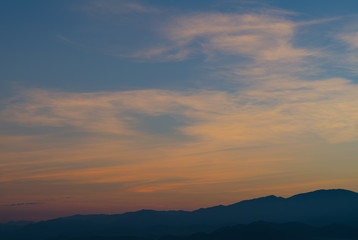 Poster - Colorful Sunrise over the mountain hills,Sunrise in mountains,Sunrise landscape