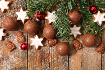 Wall Mural - chocolate and cookies christmas