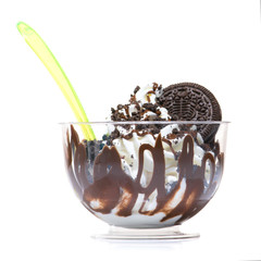 Sticker - vanilla sundae with chocolate