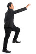 © WONG SZE FEI - Full body Asian businessman hand reaching high