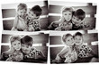 © smile35 - The girl's collage with the boy. Monochrome. Concept of friendship