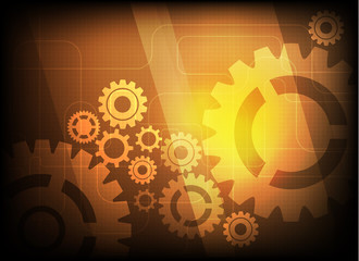 Wall Mural - Abstract technology digital concept background,gear background vector illustration 