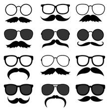 Vector Set Of Hipster Mustaches