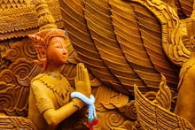 Thai Carving Wax Angel For Candle Festival