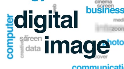 Wall Mural - digital image animated word cloud, text design animation.