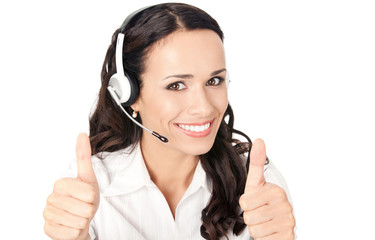 Sticker - Support operator with thumbs up, on white