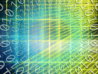 Wall Mural - background image of abstract lights of technology concept