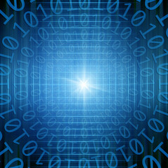 Wall Mural - background image of abstract lights of technology concept