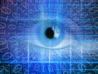 Wall Mural - conceptual abstract technology concept of network security