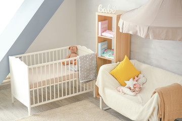 Sticker - Beautiful interior of modern baby room