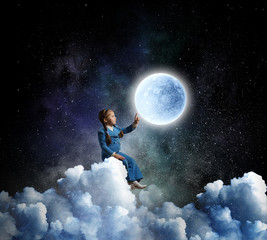 Wall Mural - Childish sweet dreams . Mixed media
