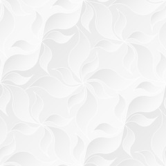 neutral white texture. decorative background with 3d pleated paper effect. vector seamless repeating