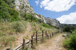 Sentiero sulla sponda sinistra verso i laghetti, Riserva Naturale Orientata Cavagrande del Cassibile, primavera, Sicilia 