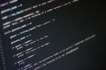 python source code on a computer display