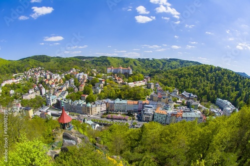 Fotografie, Obraz Great Czech spa town Karlovy Vary (Karlsbad) in the west part of Bohemia - Czech