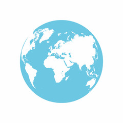 Wall Mural - planet earth icon. earth globe isolated on white background