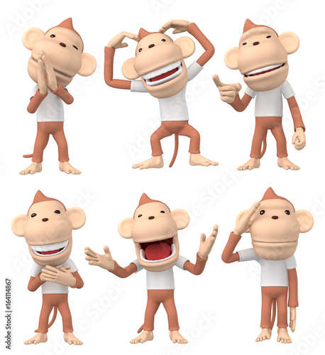さるキャラクター 3dイラスト Stock イラスト Adobe Stock さるキャラクター 3dイラスト Stock イラスト Adobe Stock