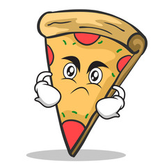 Sticker - Angry face pizza character cartoon