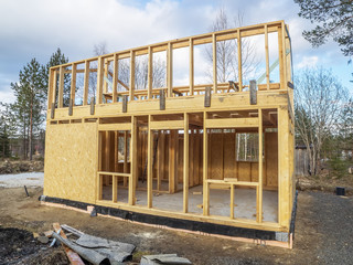 Construction of a frame house