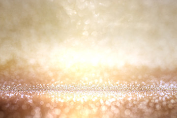 Wall Mural - Abstract gold and silver bokeh background