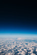 Breathtaking view of clouds in the stratosphere and clean dark blue sky space in the top