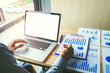 © joyfotoliakid - Typing laptop  Business Man working with blank screen Planning Strategy  Analysis  Concept