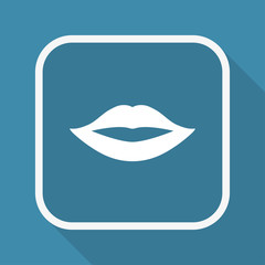 Sticker - App Button mit Schatten - Lippen