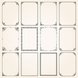 Decorative frames and borders rectangle proportions set 5