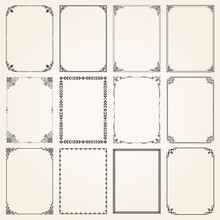 Decorative Frames And Borders Rectangle Proportions Set 5
