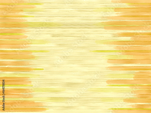 Plakat Kolorowa ręka rysujący jaskrawy żółty abstrakcjonistyczny nafciany tekstura lampasa tło, ilustracja horyzontalne linie malował olejem na kanwie, wysoka ilość