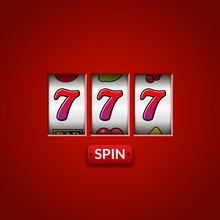 Lucky Seven 777 Slot Machine. Casino Vegas Game. Gambling Fortune Chance. Win Jackpot Money