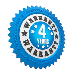 Canvas Print - 4 Years Warranty Badge Isolated