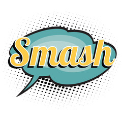 Wall Mural - smash comic word