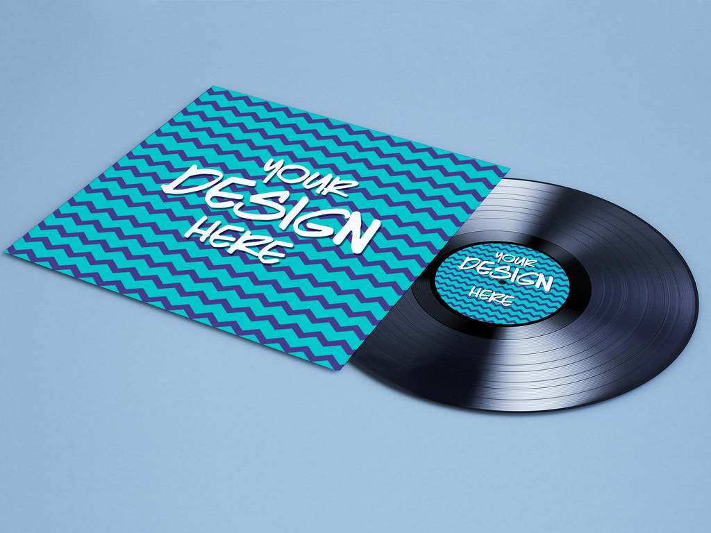 Download Record And Album Cover Mockup 1 Stock Template Adobe Stock