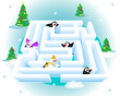 Maze game for kids: Help every snowman and every penguin get out of the ice maze.
