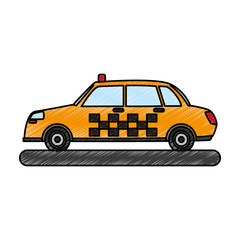 Sticker - Taxi vector illustration