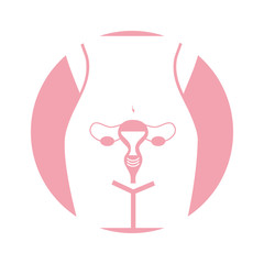 Poster - Female reproductive organ icon vector illustration design