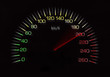 © Yuri Bizgaimer - Odometer of car with black background