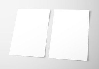 Templates of empty flyers on a gray background.