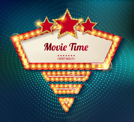 Canvas Print - Movie time cinema premiere poster design.