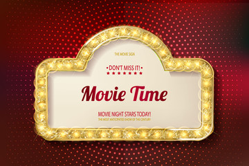 Canvas Print - Movie time cinema premiere poster design.