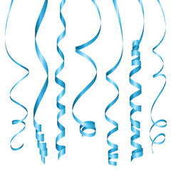 Wall Mural - 7 Streamers Blue