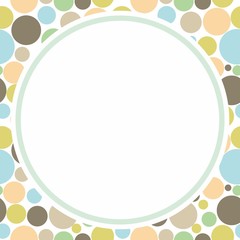 Wall Mural - Circle frame with colorful texture background