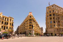 Famous Talaat Harb Square In Downtown Egypt