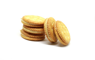 peanut biscuit isolated white background