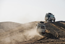 Jeeps Racing In Desert