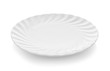 Beautiful shape ceramic plate on white background
