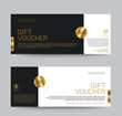 Gift Voucher Template Premium luxury for Hotel Resort, Golden Style, Vector illustration