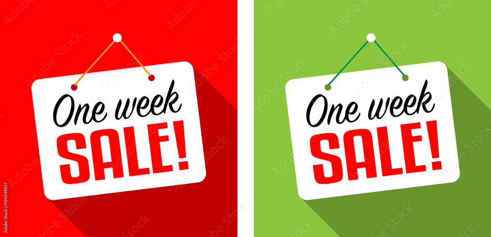 One week sale ! Stock Vector | Adobe Stock