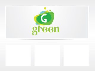 Wall Mural - green logo